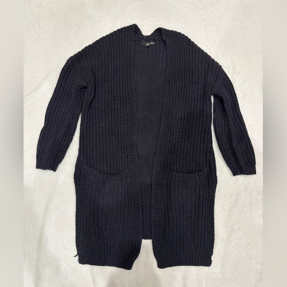 Black Cardigan With Pockets